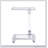 Chrome Glass Side Table, Acrylic End Table, Glass Top C Shape Square Table with Metal Base