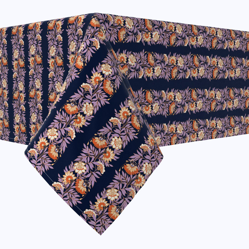 Rectangular Tablecloth, 100% Cotton, Floral 19, 84" x 60"