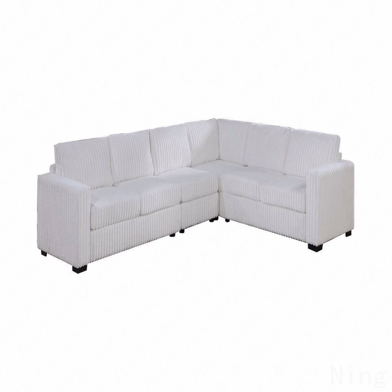 Ensemble de canapé modulaire 4 pièces Elegant, Blanc