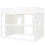 Lit mezzanine double blanc avec structure en bois massif pour un sommeil sécuritaire-1679702281-1679702280