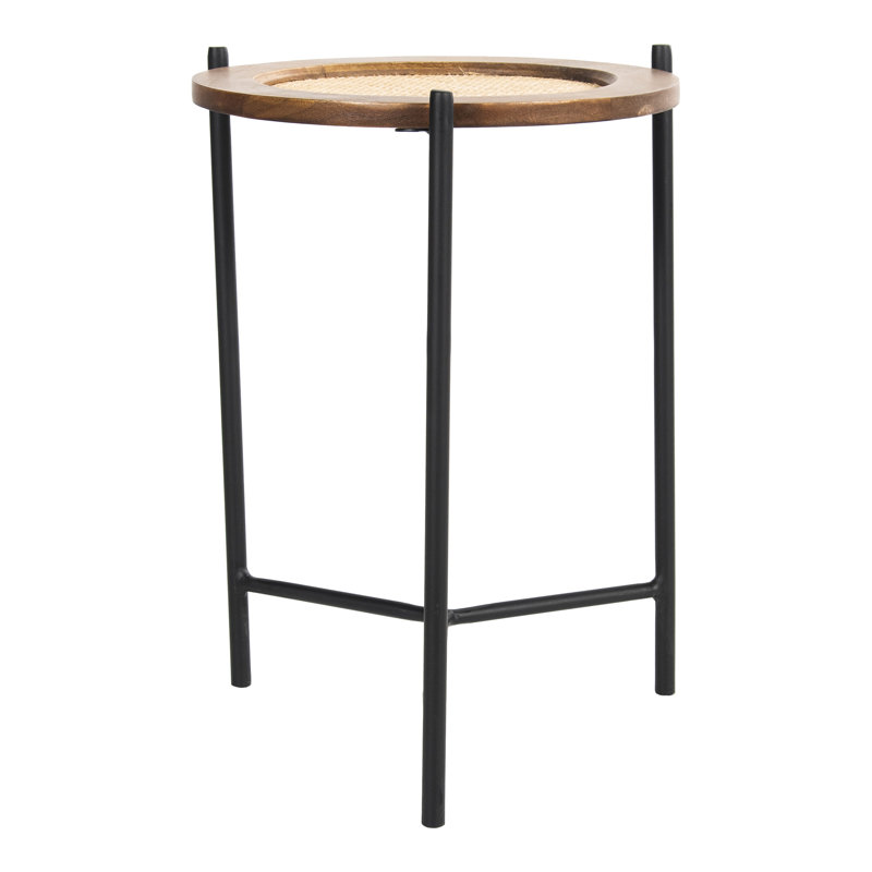 Peltz Solid Wood Top End Table, Walnut
