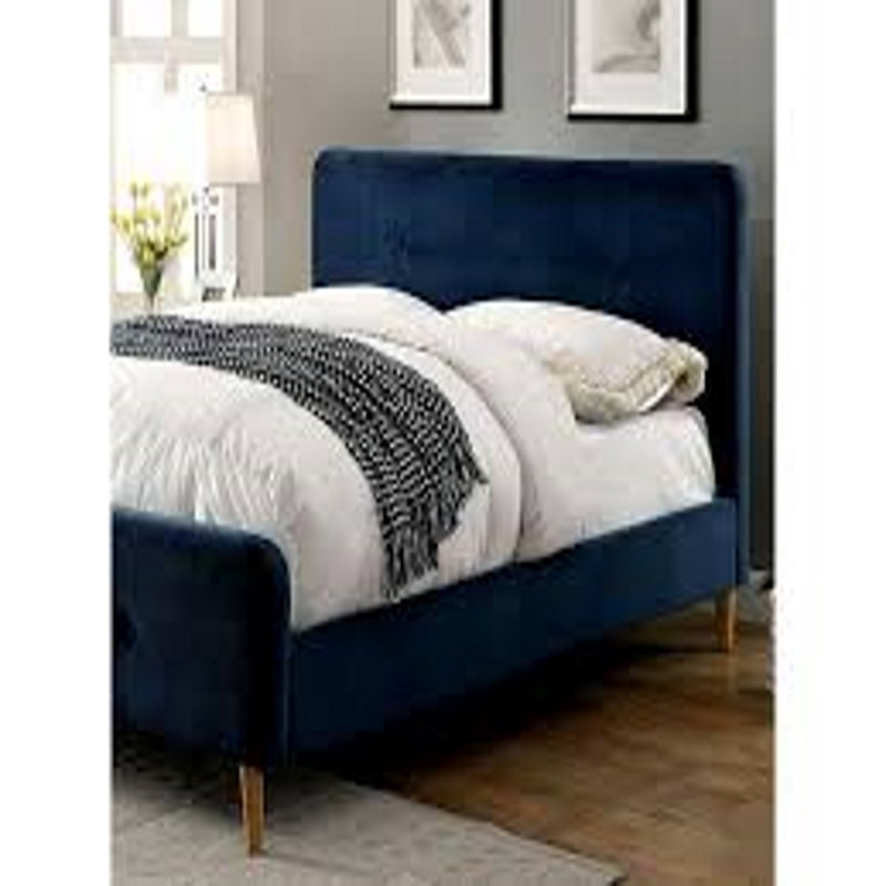 Lit tapissier Bayaud, Grand, Bleu