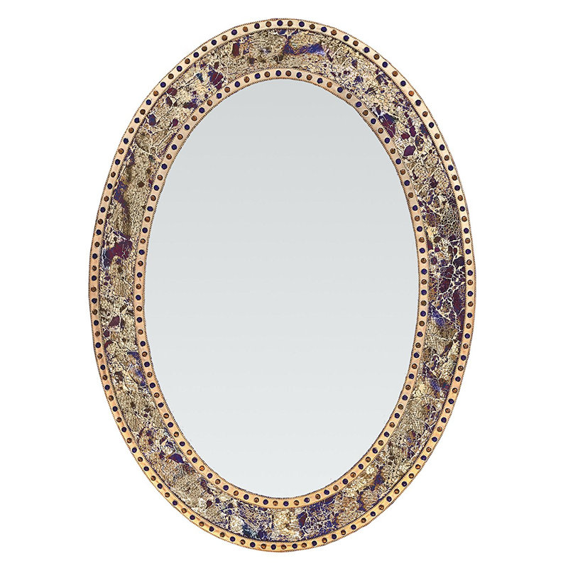 Kilmore Oval Wall Mirror, Fired Gold