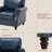 Upholstered Accent Chair Faux Leather Rolled Armchair-448264190