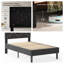 Lit plateforme tapissier Fashion avec barres EVA Mute-1341461123