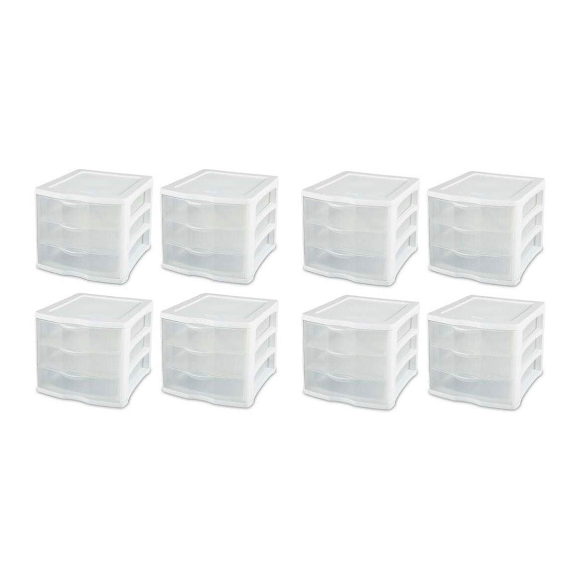 Sterilite ClearView Compact Stacking 3 Drawer Storage Organizer System &  Reviews