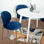 Ensemble de salle à manger 5 pièces Contemporary, table ronde blanche avec 4 chaises-2127258048-2127258074