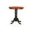3 Piece Kitchen Counter Set for Small Spaces Contains a Round Dining Room Table with Pedestal and 2 Dining Chairs, Black & Cherry-1054218520-991355866