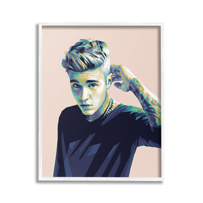 «Justin with Subtle Hues», art de la giclée encadrée par Birch & Ink