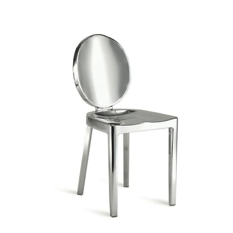 Howser Stacking Side Chair in Silver