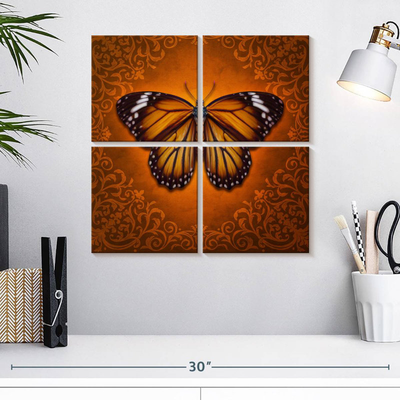 Brampt Ornate Monarch Butterfly, 18" H x 18" W