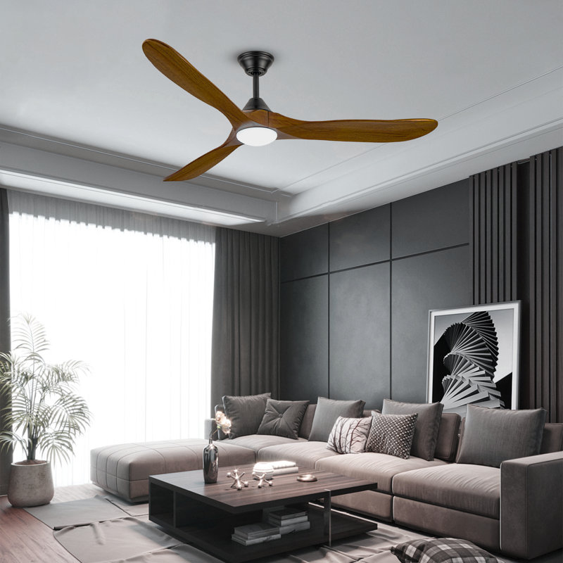 Ventilateur de plafond moderne avec lumière DEL, 52"
