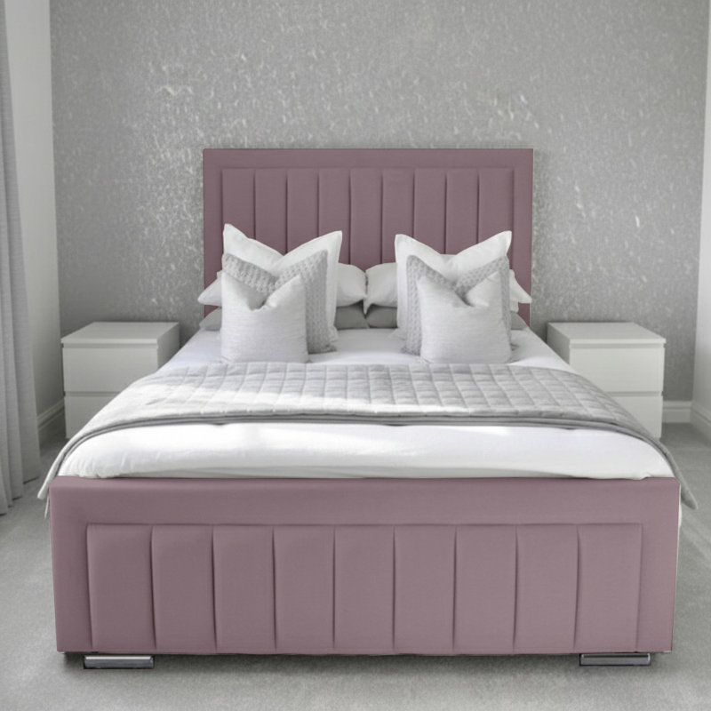 Abianna Upholstered Bed, Lilac, Single (3')