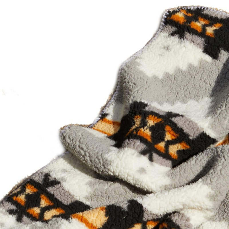 Jeté géométrique gris Sherpa