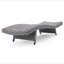 Chaise longue en osier crème