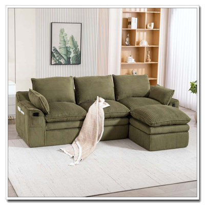 Modern L Shaped Compressed Modular Sectional Sofa