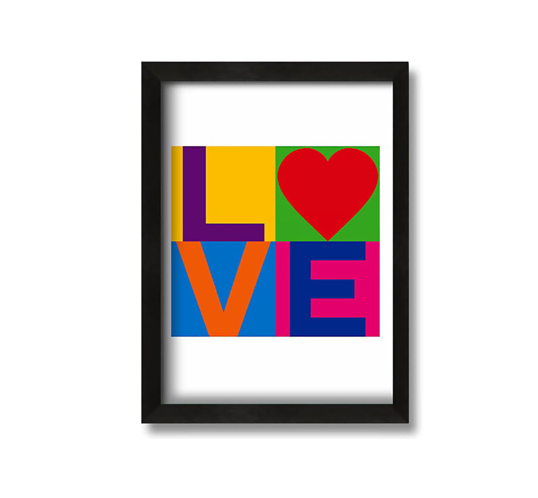 Gerahmter Kunstdruck Love Colours