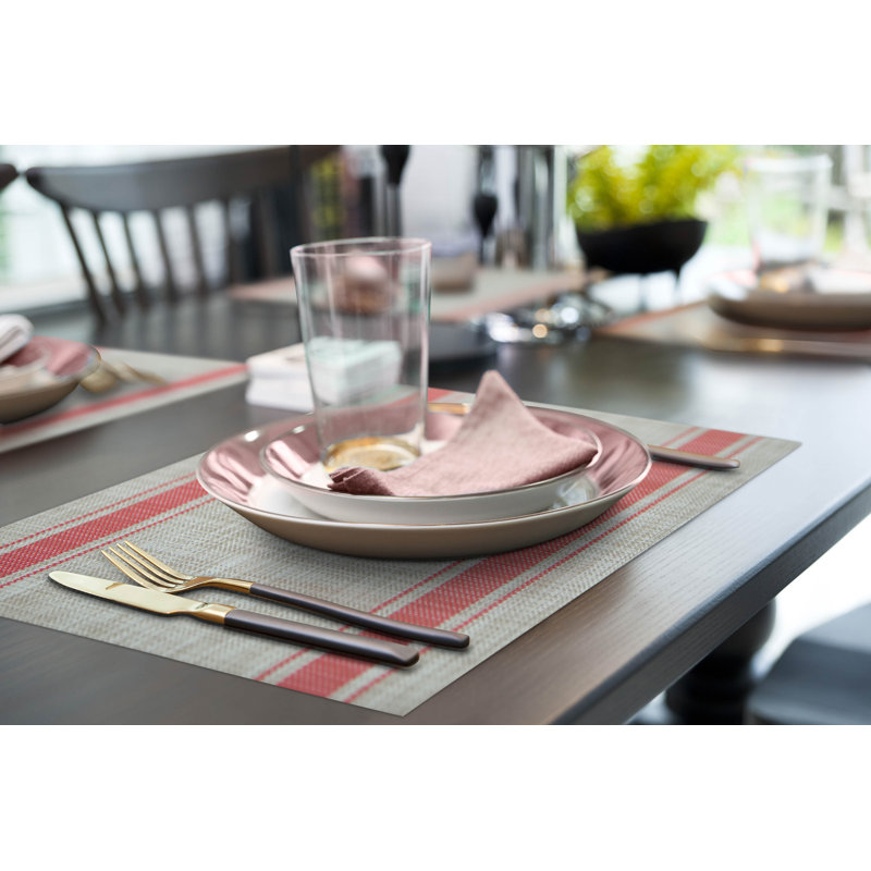 Polyester Striped Rectangle Placemat