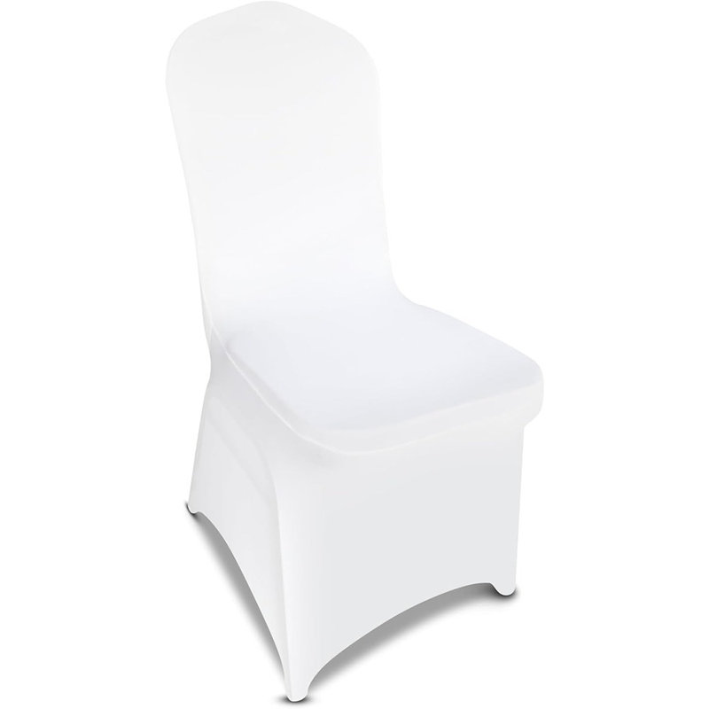 Dining Chair Slipcovers – White – Stretch Polyester & Spandex / Versatile For Dining, Party, Wedding, Banquet