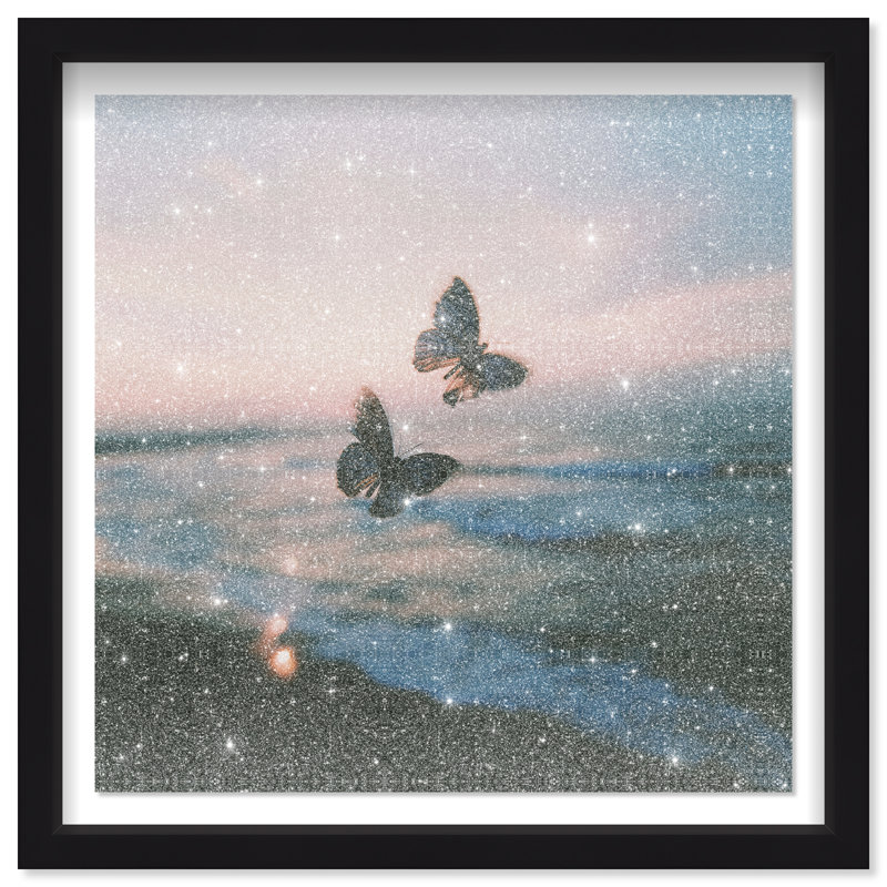 " Fluttering Souls " by Oliver Gal, 41.5"H x 41.5"W, Black Frame
