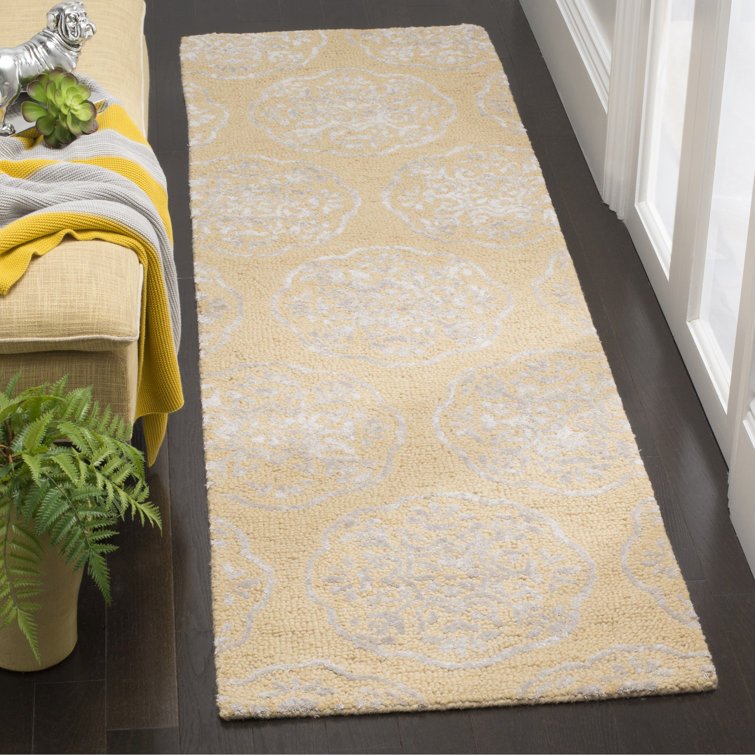 Harger Hand Tufted Wool Damask Rug