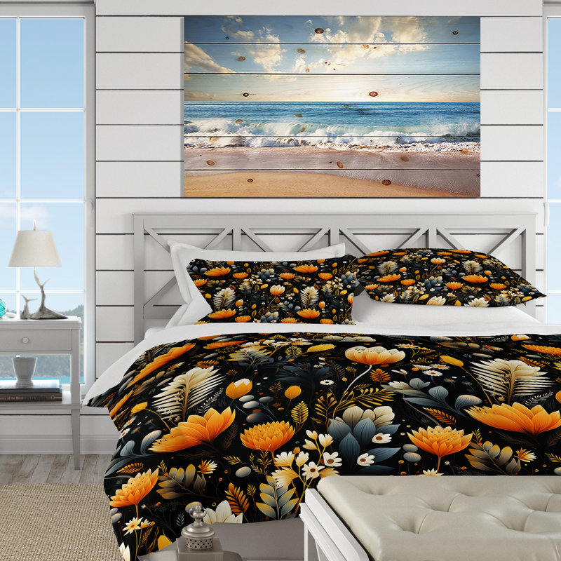 Ensemble de housse de couette inspiré de la nature Wanderer Boho, Housse de couette pour très grand lit et 2 très
