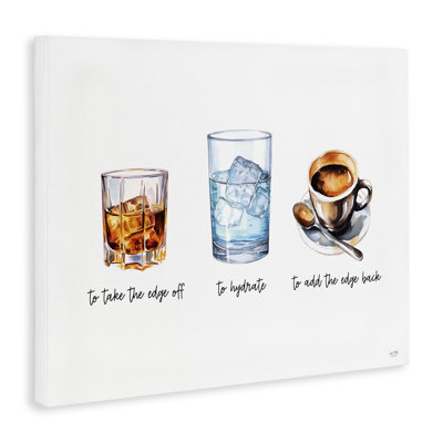  Drôle de whisky et café sur toile par Lux + Me Designs