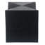 Table d'appoint 14,25 po Prismatic Symmetry en béton noir avec texture de grain de bois lisse et forme prismatique moderne
