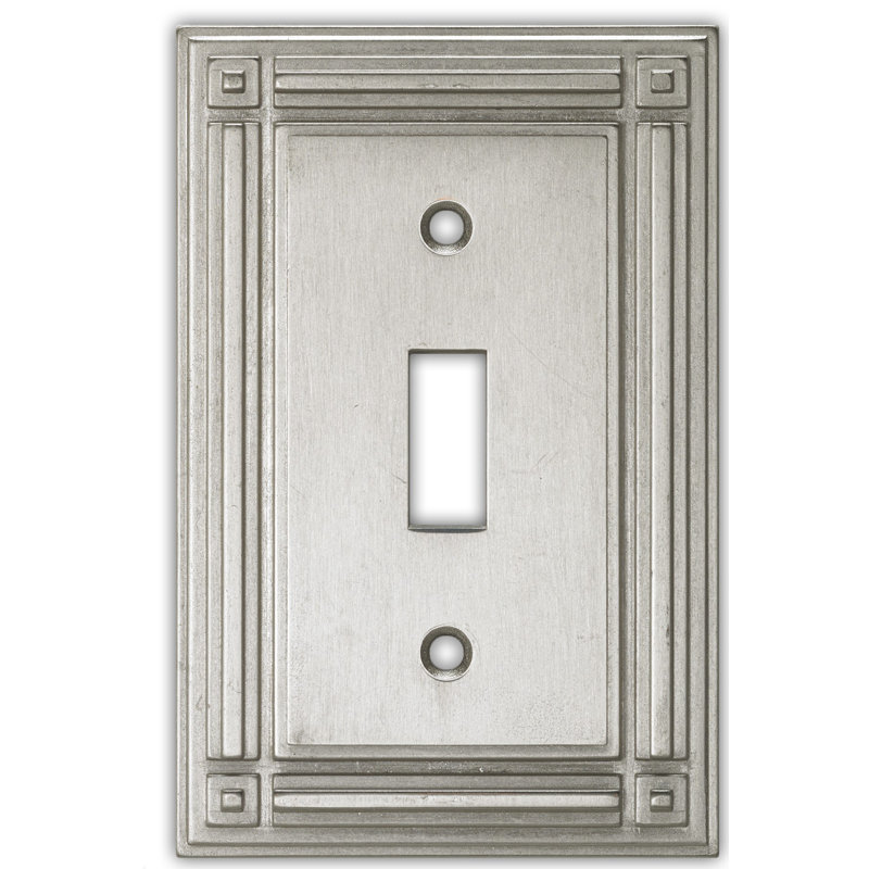 Evanston 1-Gang Toggle Light Switch Wall Plate, Silver