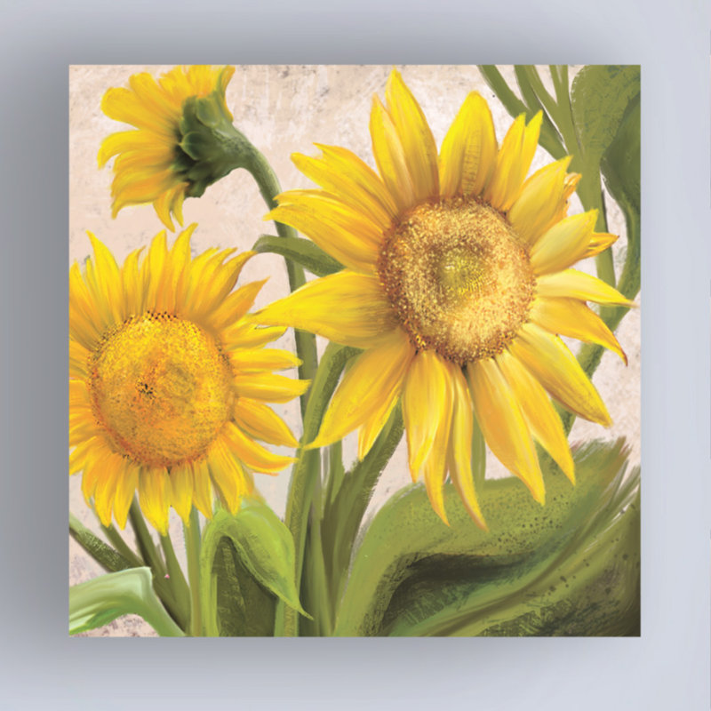 «Sunflower Surprise 2» par Anthony Christou, impression sur toile tendue, H 24 po x l 24 po x P 2 po