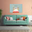 «Cute Sleeping Dog Peaceful Contemporary», reproduction d'art mural-1045508866