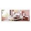 Lit double en bois avec armoire et tablette tout-en-un, blanc-2038779853