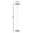 Rancho Mirage Torchiere Floor Lamp - Matte Black & Gold-Leaf Shade, Weathered Brass, Black Marble Base