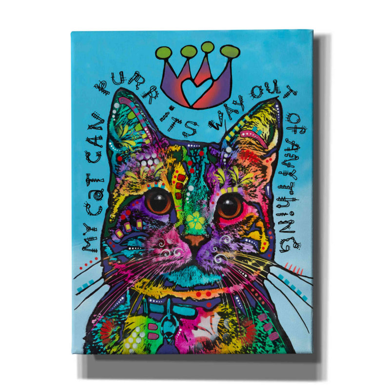 «My Cat» par Dean Russo, impression sur toile tendue, H 16 po x l 12 po x P 0,75 po