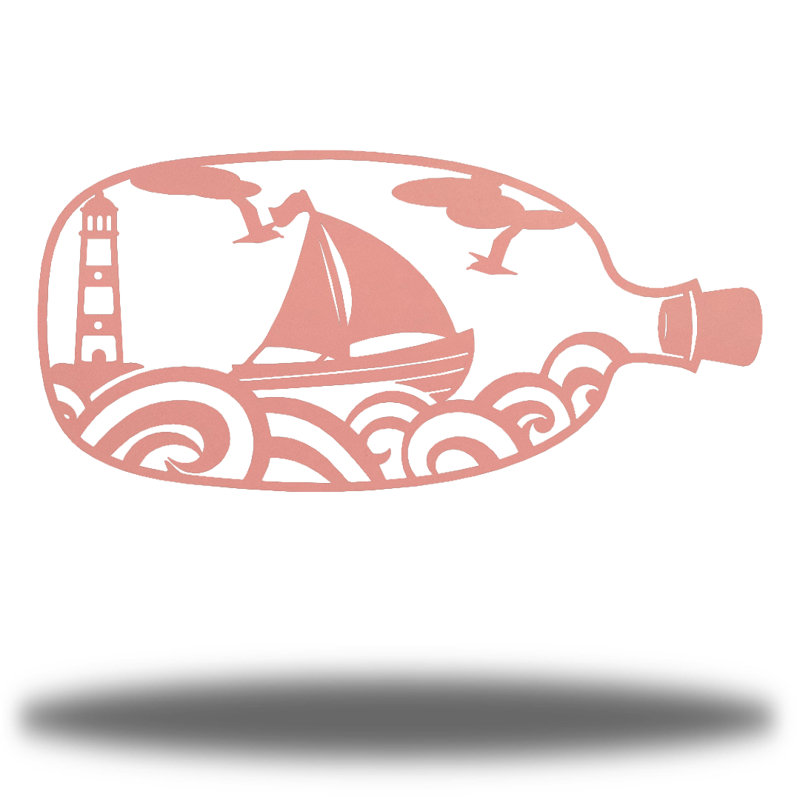 Décoration murale Amartya, Rose, H 5,5 po x l 12 po x P 0,0125 po