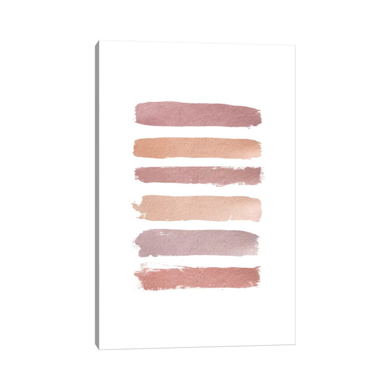 Dusty Rose Stripes by Orara Studio - Wrapped Canvas Print, 20.32 cm H x 30.48 cm W