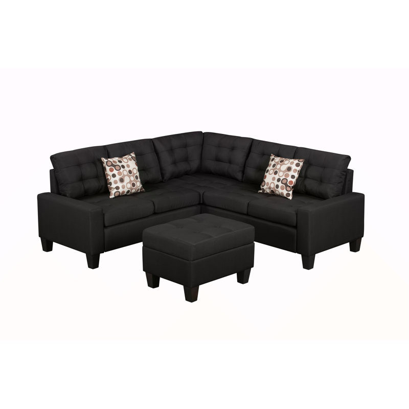 Canapé modulaire 6 pièces, noir, Noir