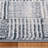 Checkered High-Low Indoor Area Rug, Blue Gray Modern Geometric Textured Polyester – Migliore Lyla-109426937