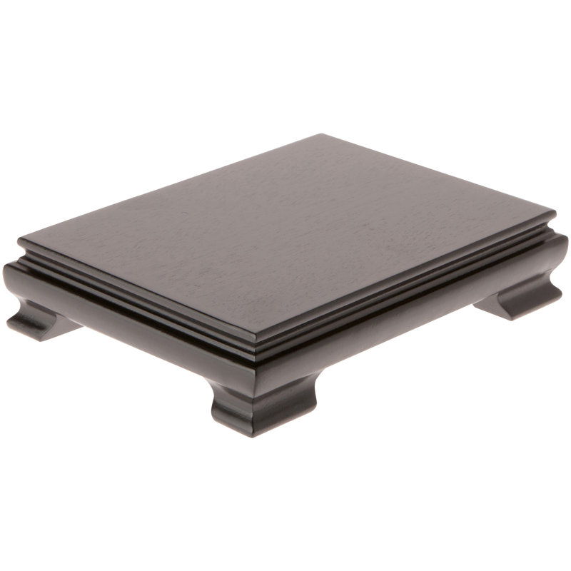 Base de présentation rectangulaire Red Wood Barrel Studio®, Placage de bois noir, H 2,5 po x l 7,5 po x P 5,5 po
