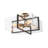 4-Light Beveled Glass Square Semi-Flush Mount