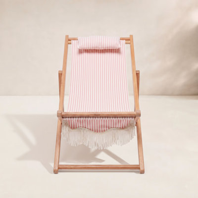 Folding Deck Chair with Cushion