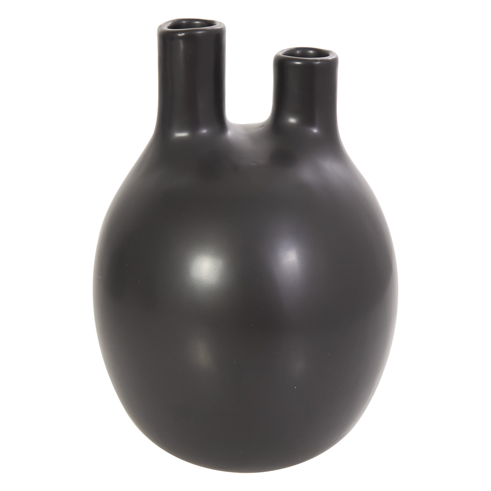 Horsham Dolomite Table Vase, Black, 7.2"H x 6.15"W x 6.2"D