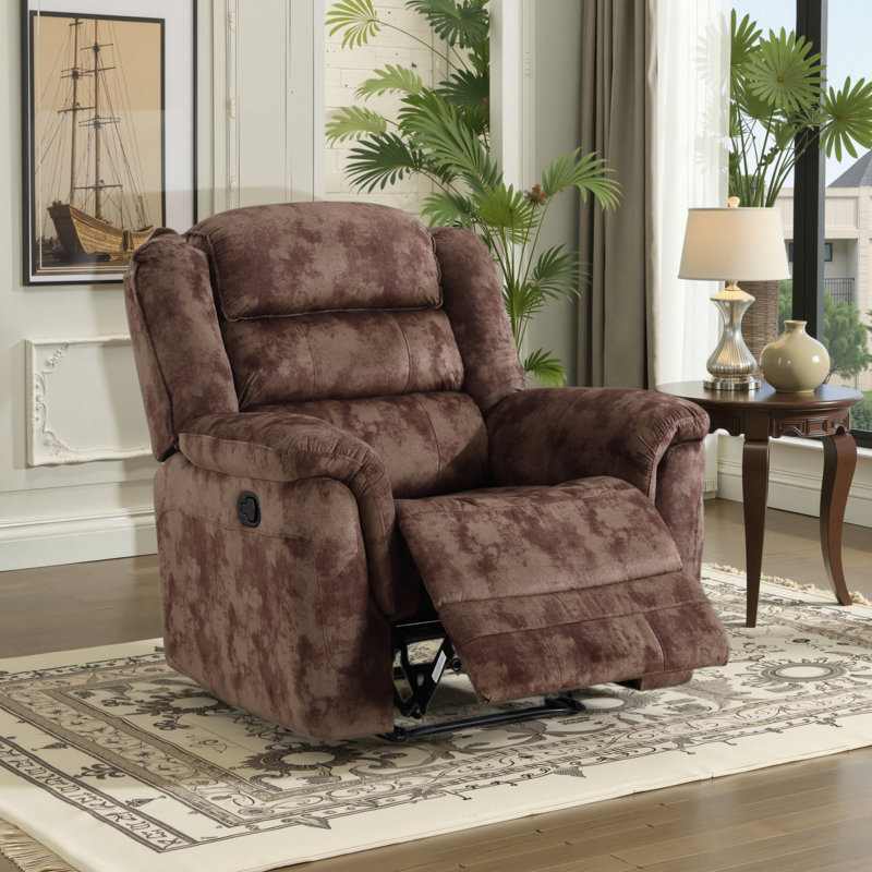 Fauteuil inclinable standard standard en microfibre respirante 38,6 po Sidh, Horizon argile