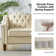 Delmond Traditional Button-Tufted Armchair with Solid Wood Legs