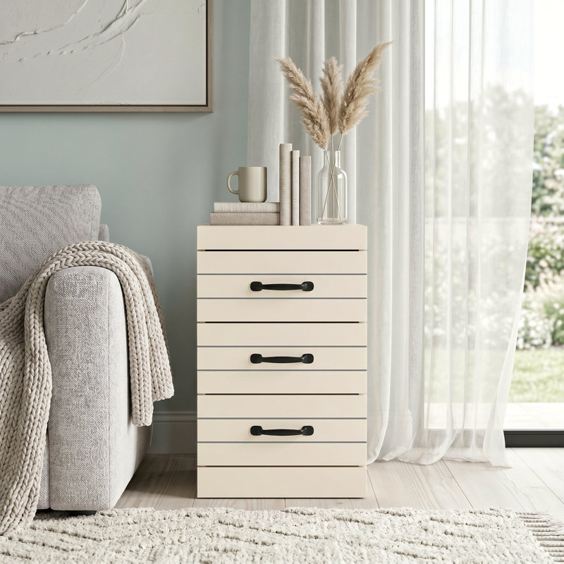 Allington 3 Drawer Bedside Table, Natural