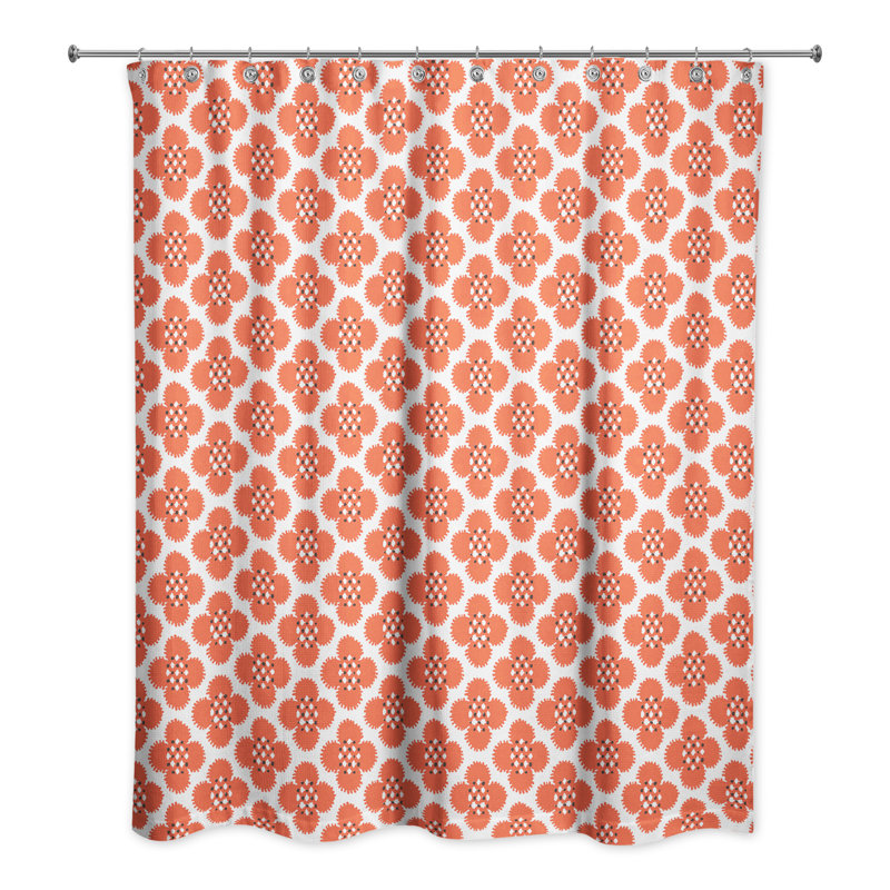 Rideau de douche simple Aphina, Rouge
