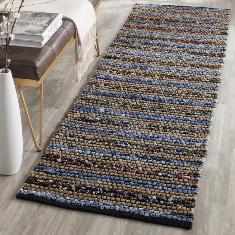 Doleman Hand Woven Cotton/Jute Rug in Blue