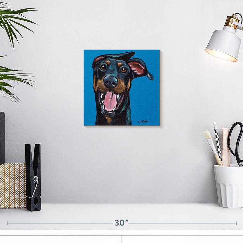 Crowle Doberman, 10" H x 10" W
