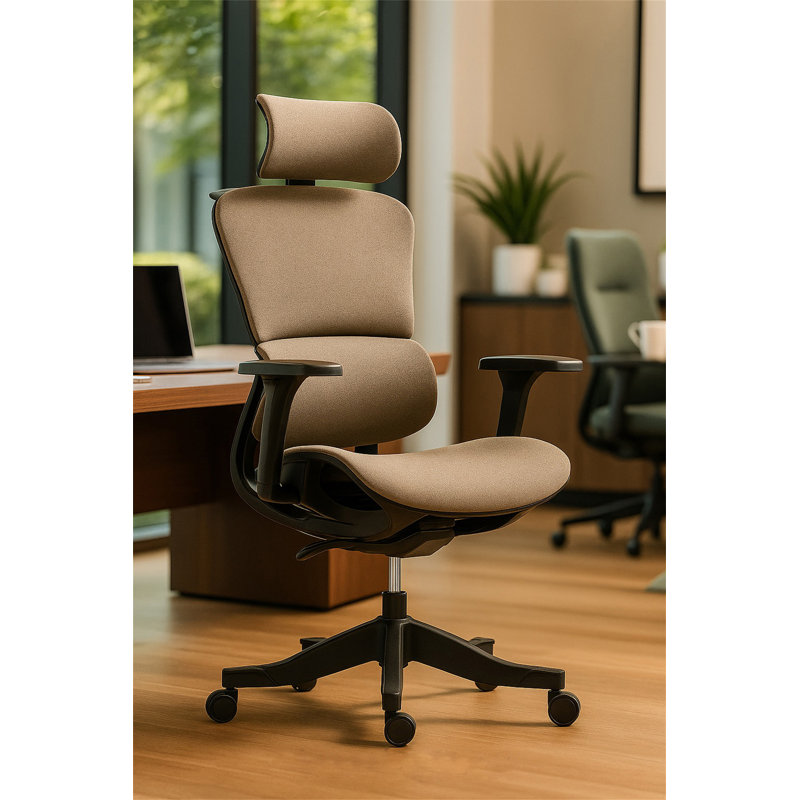 High Back Mesh Office Chair:8365HP-BR, Brown, Black