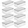 mDesign Plastic Storage Bin Box Container, Lid and Handles